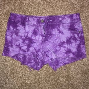 Arizona Jeans Purple Tie Dye Shorts